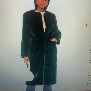 Green Faux Fur Coat